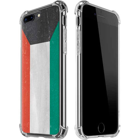 Kuwait Flag Distressed iPhone 7/8 Plus Clear Case
